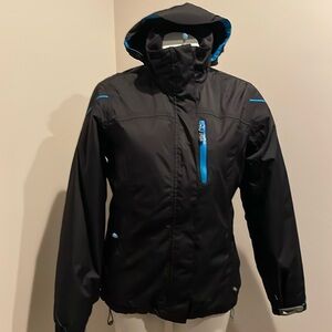 Lands End Winter Snow Jacket Size S. Hooded.  Hood rolls up in Jacket.